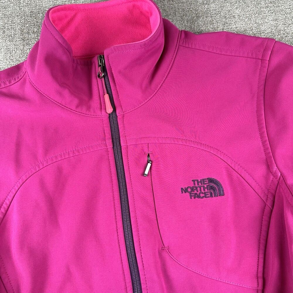 The North Face Apex Bionic Jacket Womens M Pink WindWall Softshell Full Zip